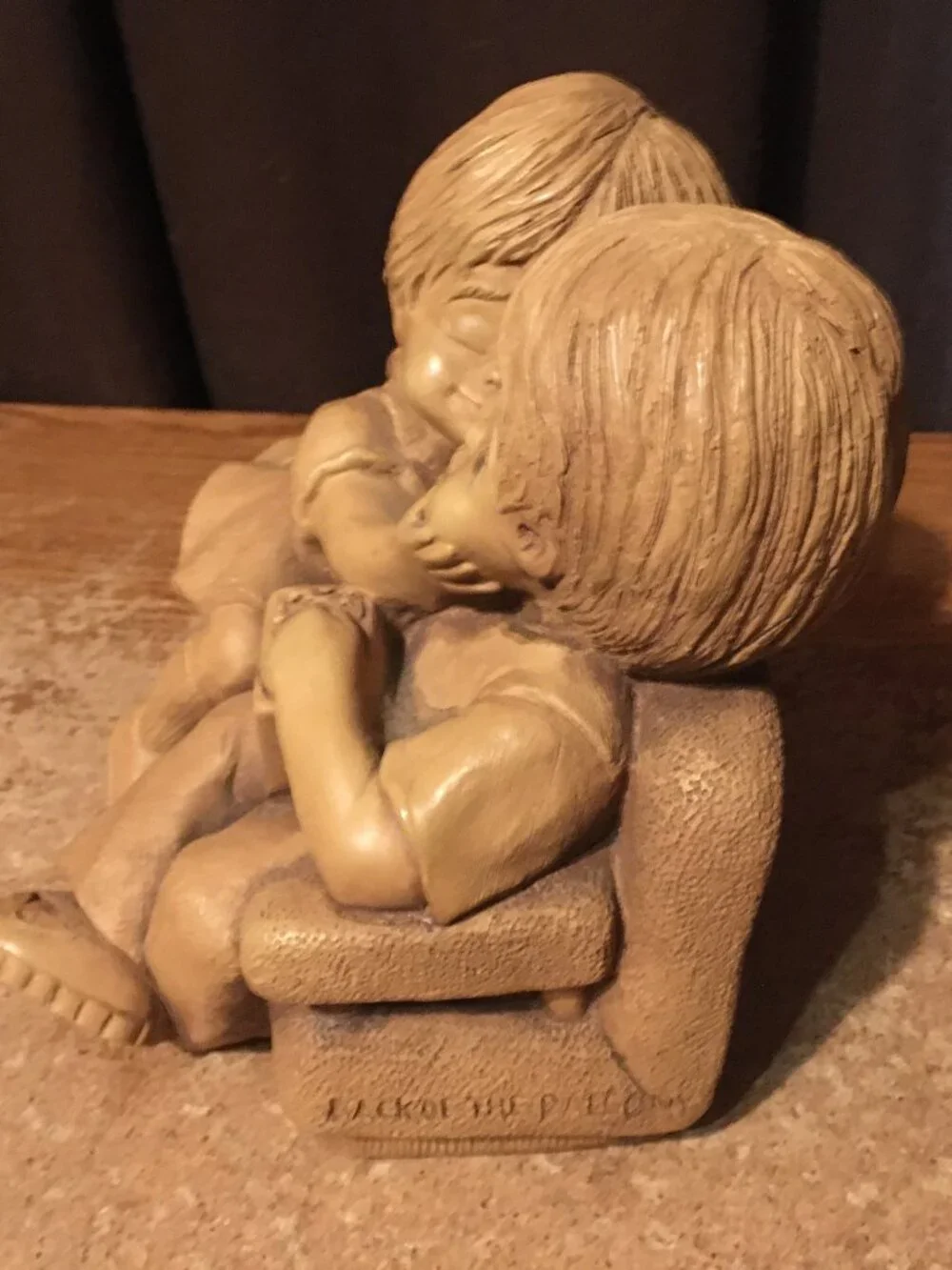 FANNYKINS FIGURINE BILL MACK SOLAR STATUARY BACK OF THE BALCONY GIRL AND BOY